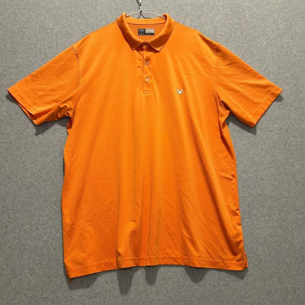 Callaway Opti-Dri Orange Short Sleeve Golf Polo Size XL